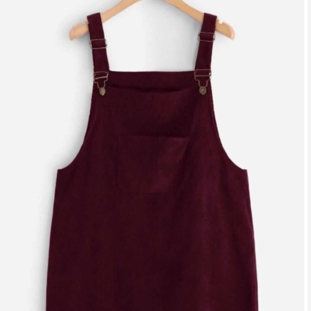 Plus Size Maroon Corduroy Dress